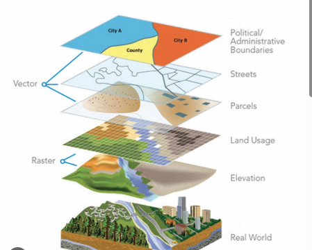 GIS spatial data layers raster vector environmental analysis