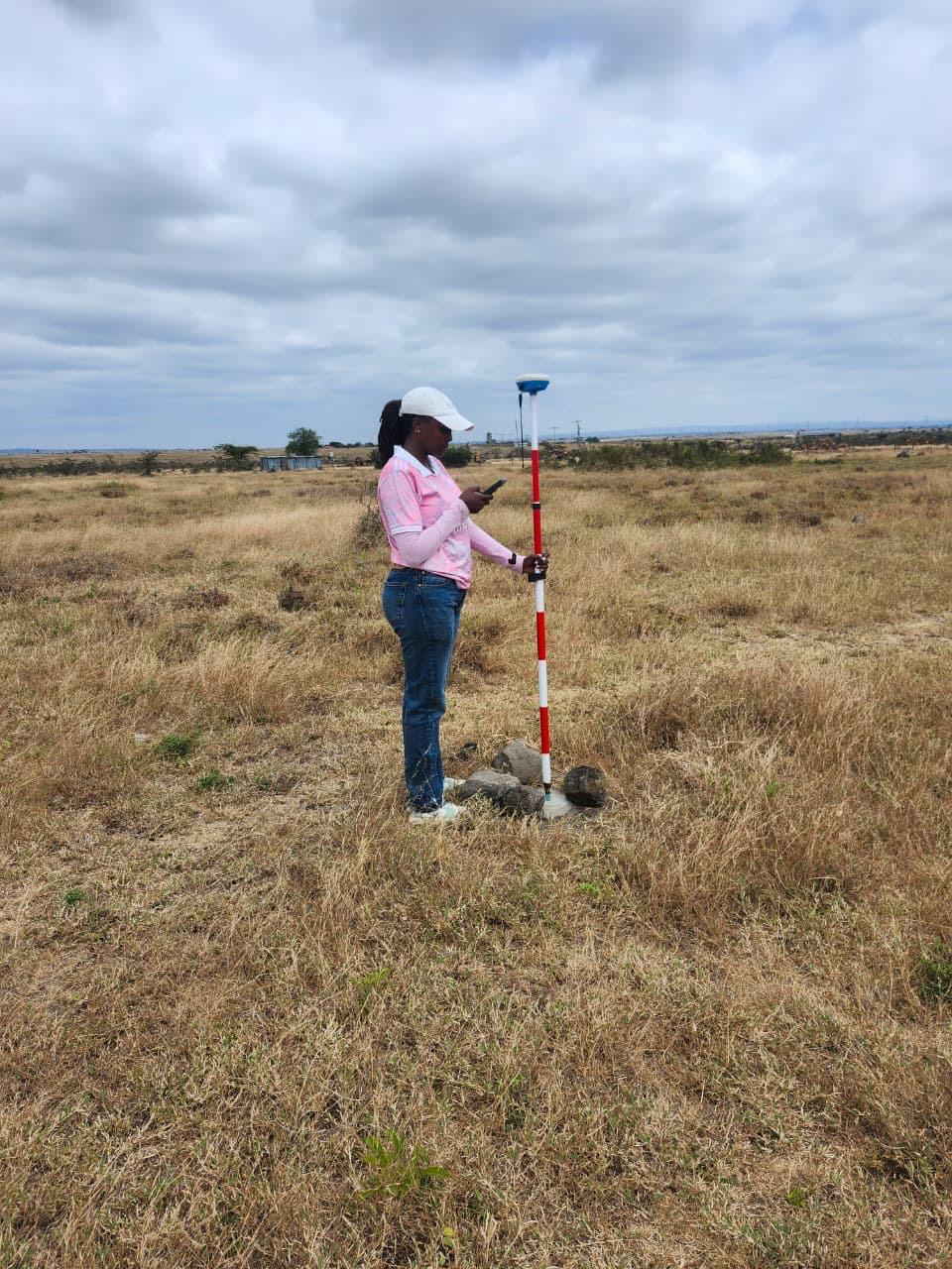 Geocode Spatial Solutions RTK GPS survey in the field Kenya