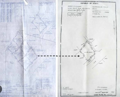 Republic of Kenya Registry Index Map RIM land survey diagram