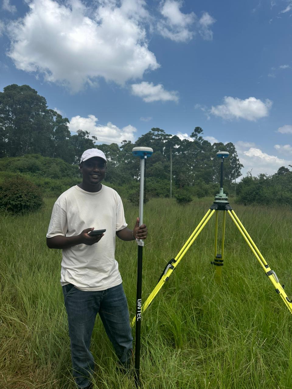 Topographic survey RTK GPS equipment Muranga County Kenya pre-construction
